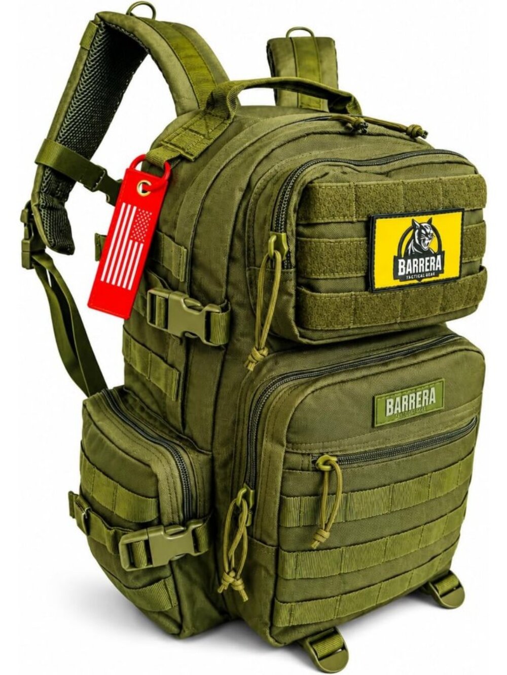 Tactical 25L Backpack, Water Resistant MOLLE Daypack for Hiking, Camping